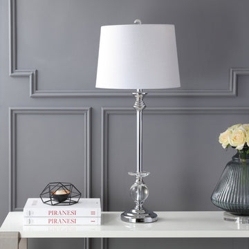 Elizabeth 33" Crystal/Metal LED Table Lamp - JONATHAN Y